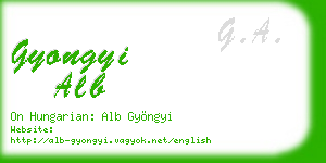 gyongyi alb business card