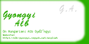 gyongyi alb business card